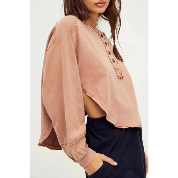 WE THE FREE PEOPLE Melodi Henley Long Sleeve Top - Picture 3 of 8